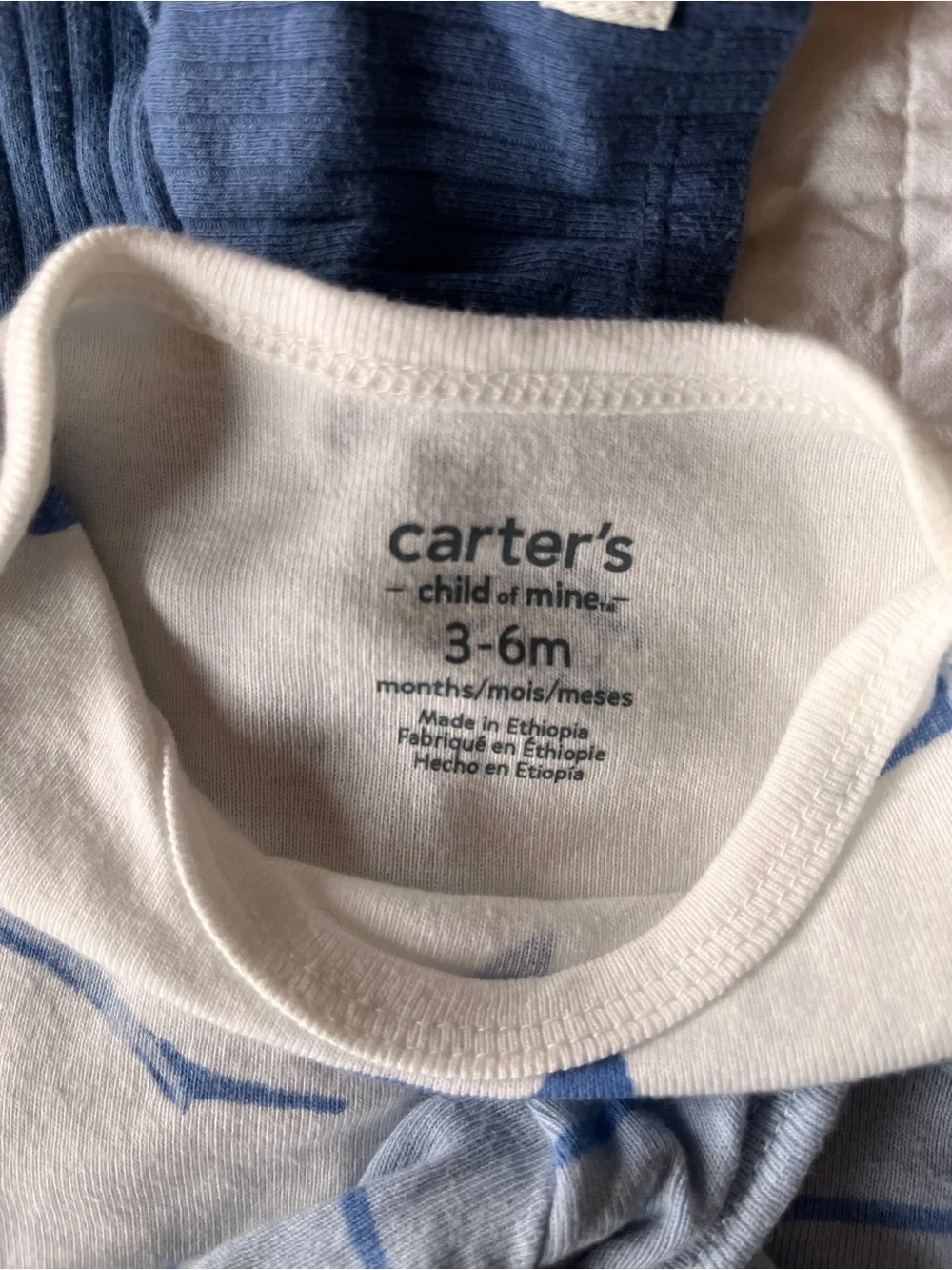 Mixed Brands (Mostly Carter’s) Assorted 4-piece Short-Sleeve One-Pieces 6m